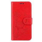 For Samsung Galaxy S20 FE Lotus Embossed Leather Phone Case(Red) - 2