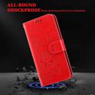 For Samsung Galaxy S20 FE Lotus Embossed Leather Phone Case(Red) - 6
