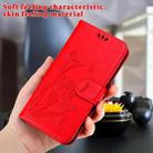 For Samsung Galaxy S20 FE Lotus Embossed Leather Phone Case(Red) - 7