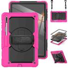 For Samsung Galaxy Tab S8 Ultra 14.6 inch SM-X900 Silicone + PC Tablet Case(Rose Red+Black) - 1