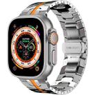 Steel Watch Band For Apple Watch Series 9&8&7 41mm / SE 3&SE 2&6&SE&5&4 40mm / 3&2&1 38mm(Titanium Orange) - 1