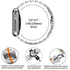 Steel Watch Band For Apple Watch Series 9&8&7 41mm / SE 3&SE 2&6&SE&5&4 40mm / 3&2&1 38mm(Silver Orange) - 4