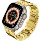 Steel Watch Band For Apple Watch Ultra 49mm&Watch Ultra 2 49mm / Series 9&8&7 45mm / SE 3&SE 2&6&SE&5&4 44mm / 3&2&1 42mm(Gold) - 1