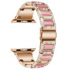22mm Metal Opal Watch Band For Apple Watch Series 8&7 41mm / SE 2&6&SE&5&4 40mm / 3&2&1 38mm(Rose Gold+Pink) - 1