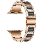 22mm Metal Opal Watch Band For Apple Watch Series 8&7 41mm / SE 2&6&SE&5&4 40mm / 3&2&1 38mm(Rose Gold+Black) - 1