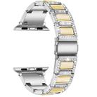 22mm Metal Opal Watch Band For Apple Watch Series 8&7 41mm / SE 2&6&SE&5&4 40mm / 3&2&1 38mm(Silver Yellow) - 1