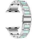 22mm Metal Opal Watch Band For Apple Watch Series 8&7 41mm / SE 2&6&SE&5&4 40mm / 3&2&1 38mm(Silver Blue) - 1