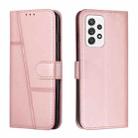 For Samsung Galaxy A23 Stitching Calf Texture Buckle Leather Phone Case(Pink) - 1