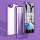 For iPhone SE 2022 / SE 2020 / 8 / 7 Double-sided Glass TPU Phone Case(Purple) - 1