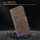 Lotus Embossed Leather Phone Case For iPhone 13 Pro(Grey) - 6