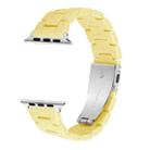 Candy Color Three-Bead Watch Band For Apple Watch Series 8&7 41mm / SE 2&6&SE&5&4 40mm / 3&2&1 38mm(Light Yellow) - 1