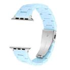 Candy Color Three-Bead Watch Band For Apple Watch Series 9&8&7 41mm / SE 3&SE 2&6&SE&5&4 40mm / 3&2&1 38mm(Light Blue) - 1