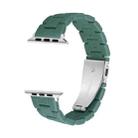 Candy Color Three-Bead Watch Band For Apple Watch Series 8&7 41mm / SE 2&6&SE&5&4 40mm / 3&2&1 38mm(Pine Needle Green) - 1