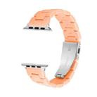 Candy Color Three-Bead Watch Band For Apple Watch Series 8&7 41mm / SE 2&6&SE&5&4 40mm / 3&2&1 38mm(Apricot Orange) - 1