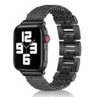 Thin Chain Steel Watch Band For Apple Watch Ultra 49mm&Watch Ultra 2 49mm / Series 9&8&7 45mm / SE 3&SE 2&6&SE&5&4 44mm / 3&2&1 42mm(Black) - 1