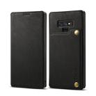 For Galaxy Note9 Denior V4 Luxury Car Cowhide Horizontal Flip Leather Case with Holder & Card Slots & Wallet(Black) - 1