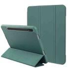 For Samsung Galaxy Tab S8 Ultra / X900 3-folding Honeycomb TPU Smart Leather Tablet Case(Green) - 1