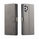 For Samsung Galaxy A13 4G LC.IMEEKE Calf Texture Leather Phone Case(Grey) - 1