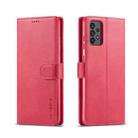 For Samsung Galaxy A73 5G LC.IMEEKE Calf Texture Leather Phone Case(Red) - 1