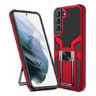 For Samsung Galaxy S22 5G Armor 2 in 1 PC + TPU Magnetic Phone Case(Red) - 1