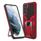 For Samsung Galaxy S22+ 5G Armor 2 in 1 PC + TPU Magnetic Phone Case(Red) - 1