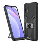 For Xiaomi Redmi Note 9 4G Armor 2 in 1 PC + TPU Magnetic Phone Case(Black) - 1