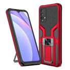 For Xiaomi Redmi Note 9 4G Armor 2 in 1 PC + TPU Magnetic Phone Case(Red) - 1