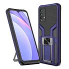 For Xiaomi Redmi Note 9 4G Armor 2 in 1 PC + TPU Magnetic Phone Case(Blue) - 1