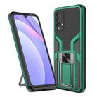 For Xiaomi Redmi Note 9 4G Armor 2 in 1 PC + TPU Magnetic Phone Case(Green) - 1