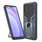 For Xiaomi Redmi Note 9 4G Armor 2 in 1 PC + TPU Magnetic Phone Case(Cyan) - 1