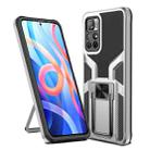 For Xiaomi Redmi Note 11 5G Armor 2 in 1 PC + TPU Magnetic Phone Case(Silver) - 1