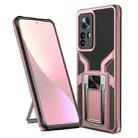 For Xiaomi 12 Pro Armor 2 in 1 PC + TPU Magnetic Phone Case(Rose Gold) - 1