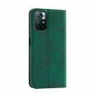For Xiaomi Redmi Note 11 5G CN Version Splicing Skin Feel Magnetic Leather Phone Case(Green) - 3
