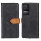 For Xiaomi Redmi K50 / K50 Pro European Floral Embossed Leather Phone Case(Black) - 1