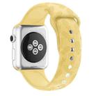 Pineapple Embossing Silicone Watch Band For Apple Watch Series 8&7 41mm / SE 2&6&SE&5&4 40mm / 3&2&1 38mm(Light Yellow) - 1