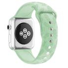 Pineapple Embossing Silicone Watch Band For Apple Watch Series 8&7 41mm / SE 2&6&SE&5&4 40mm / 3&2&1 38mm(Light Green) - 1