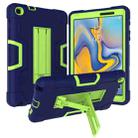 For Galaxy Tab A 8.0 & S Pen (2019) P200 Contrast Color Silicone + PC Combination Case with Holder(Navy Blue +Olivine) - 1