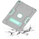 For iPad 10.5 Contrast Color Silicone + PC Combination Case with Holder(Grey + Aqua) - 4