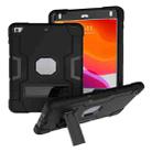 For iPad Mini 5 / 4 Contrast Color Silicone + PC Combination Case with Holder(Black) - 1