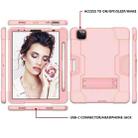 For iPad Pro 11 Contrast Color Silicone + PC Combination Case with Holder(Rose Gold) - 3