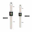 Dog Paw Embossing Silicone Watch Band For Apple Watch Series 8&7 41mm / SE 2&6&SE&5&4 40mm / 3&2&1 38mm(Beige White) - 4