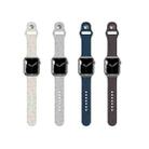 Dog Paw Embossing Silicone Watch Band For Apple Watch Series 8&7 41mm / SE 2&6&SE&5&4 40mm / 3&2&1 38mm(Beige White) - 5