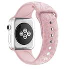 Flamingo Embossing Silicone Watch Band For Apple Watch Ultra 49mm / Series 8&7 45mm / SE 2&6&SE&5&4 44mm / 3&2&1 42mm(Retro Rose) - 1