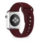 Rose Embossing Silicone Watch Band For Apple Watch Ultra 49mm / Series 8&7 45mm / SE 2&6&SE&5&4 44mm / 3&2&1 42mm(Wine Red) - 1