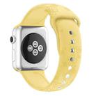 Four-leaf Clover Embossing Silicone Watch Band For Apple Watch Series 9&8&7 41mm / SE 3&SE 2&6&SE&5&4 40mm / 3&2&1 38mm(Light Yellow) - 1