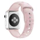 Four-leaf Clover Embossing Silicone Watch Band For Apple Watch Series 9&8&7 41mm / SE 3&SE 2&6&SE&5&4 40mm / 3&2&1 38mm(Pink Sand) - 1