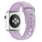 Four-leaf Clover Embossing Silicone Watch Band For Apple Watch Series 9&8&7 41mm / SE 3&SE 2&6&SE&5&4 40mm / 3&2&1 38mm(Purple) - 1