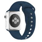 Cactus Embossing Silicone Watch Band For Apple Watch Ultra 49mm / Series 8&7 45mm / SE 2&6&SE&5&4 44mm / 3&2&1 42mm(Dark Blue) - 1