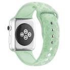 Cactus Embossing Silicone Watch Band For Apple Watch Ultra 49mm / Series 8&7 45mm / SE 2&6&SE&5&4 44mm / 3&2&1 42mm(Light Green) - 1