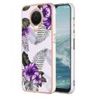 For Nokia G10 / G20 Electroplating IMD TPU Phone Case(Purple Flower) - 1